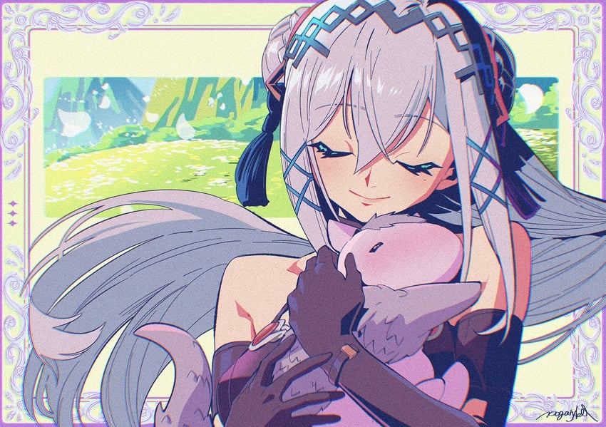 victoria brightshield and paladin (nijisanji and 1 more) drawn by pogatyb