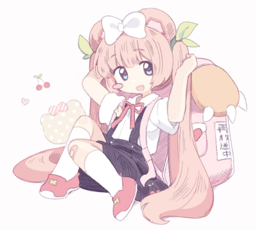 hachikuji mayoi and chromu (indie virtual youtuber and 1 more) drawn by lisa_(faeuna)