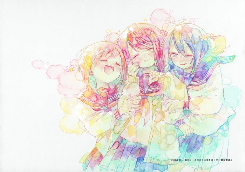 kubo nagisa, taira tamao, and kudou hazuki (kubo-san wa mob wo yurusanai) drawn by oka_yuuri