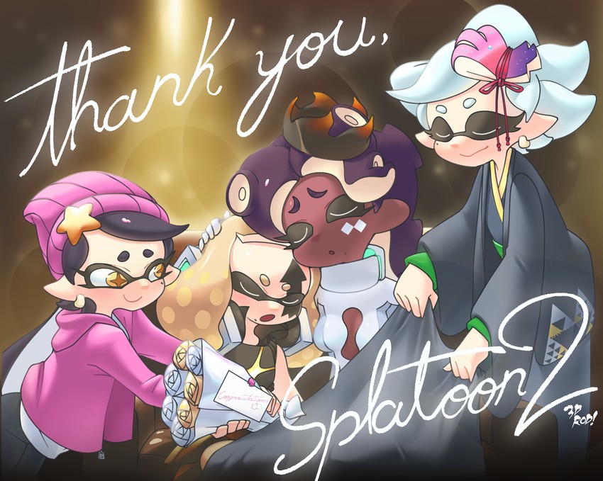 marina, pearl, marie, and callie (splatoon and 1 more) drawn by 3d_rod!