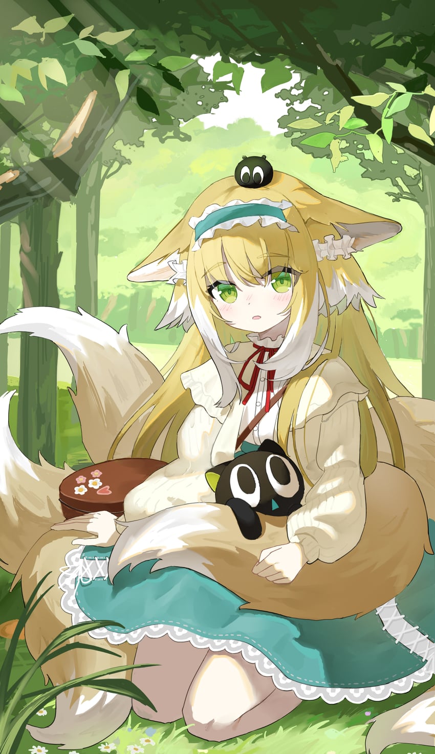 suzuran, luo xiaohei, and heixiu (arknights and 1 more) drawn by mou_banlangen