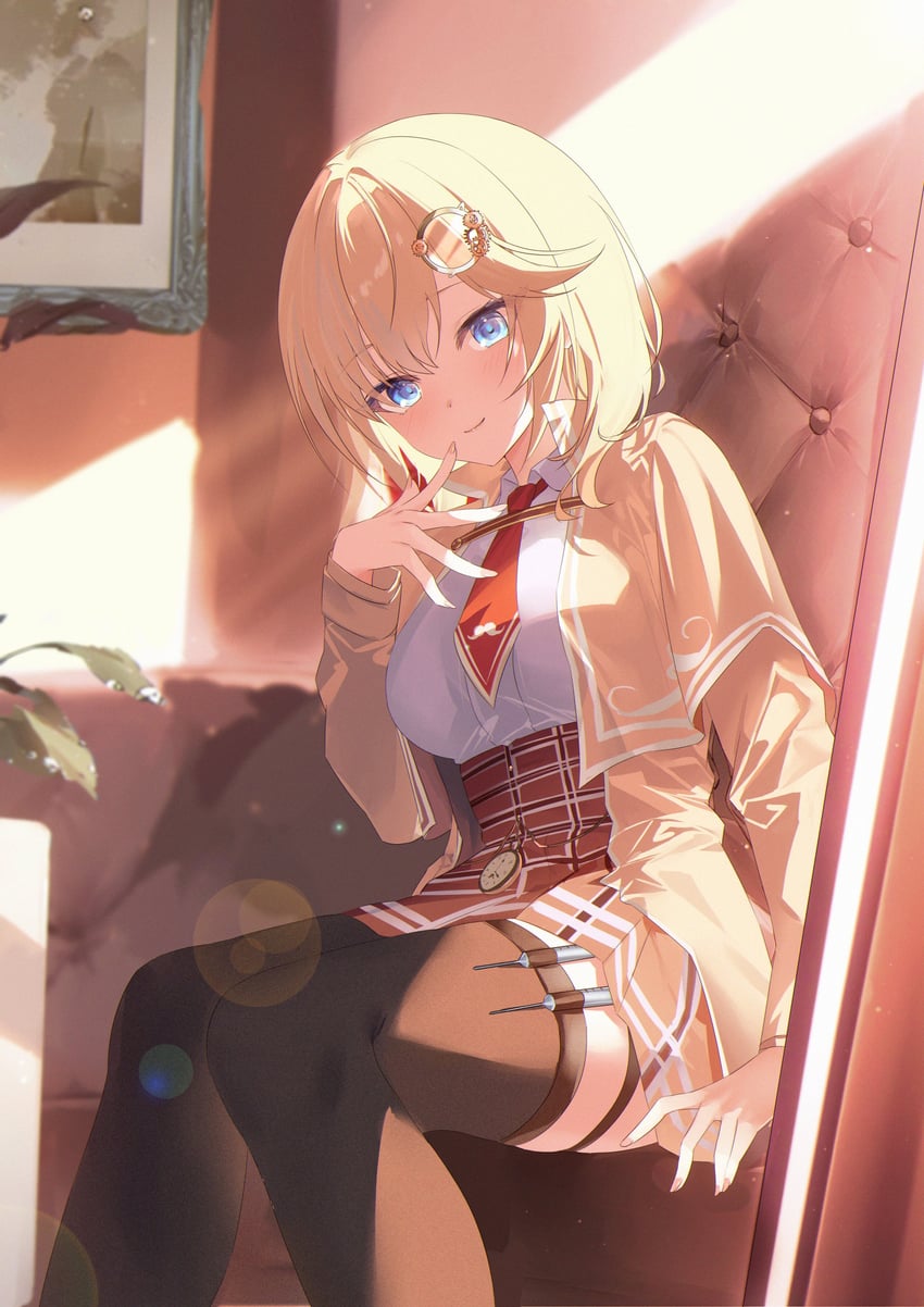 watson amelia (hololive and 1 more) drawn by jiang_ye_kiri