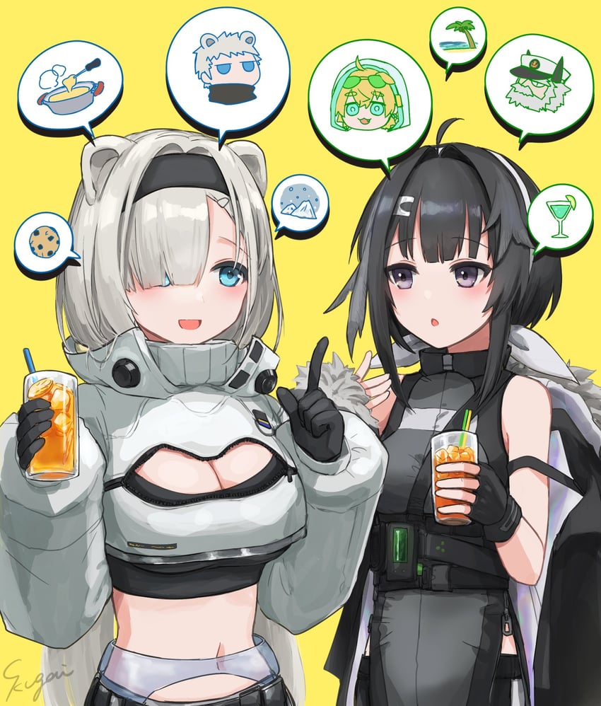 la pluma, tequila, aurora, and pancho salas (arknights) drawn by 9kugai