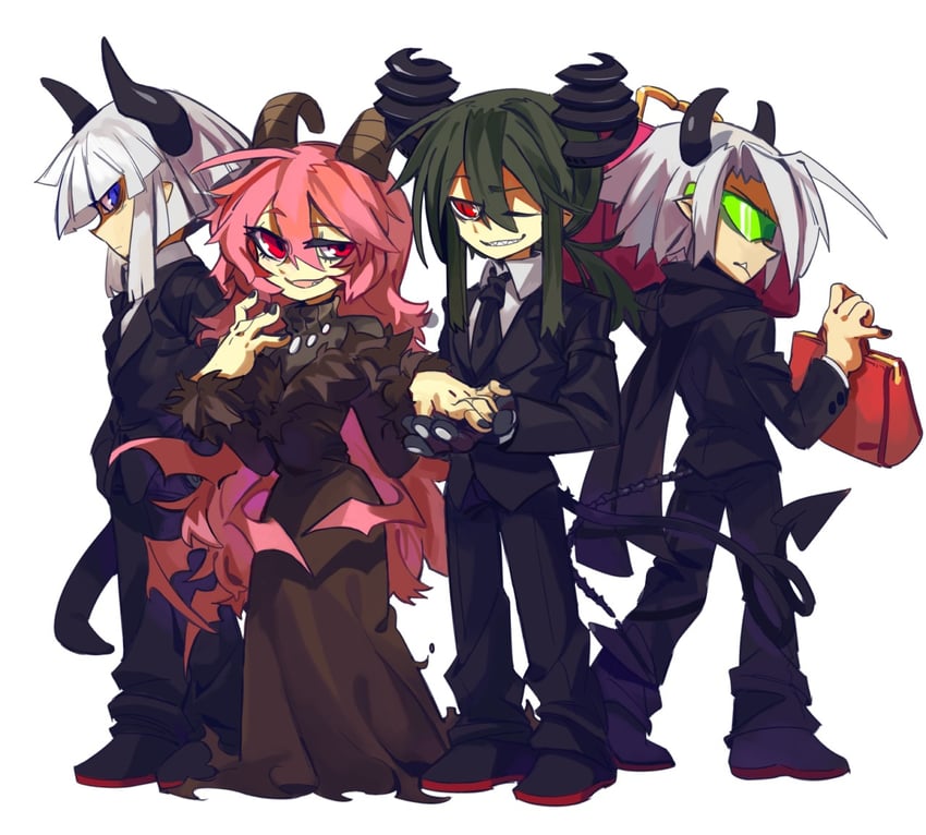lil, anten, maekami, and daimonji (funamusea and 1 more) drawn by knifedragon