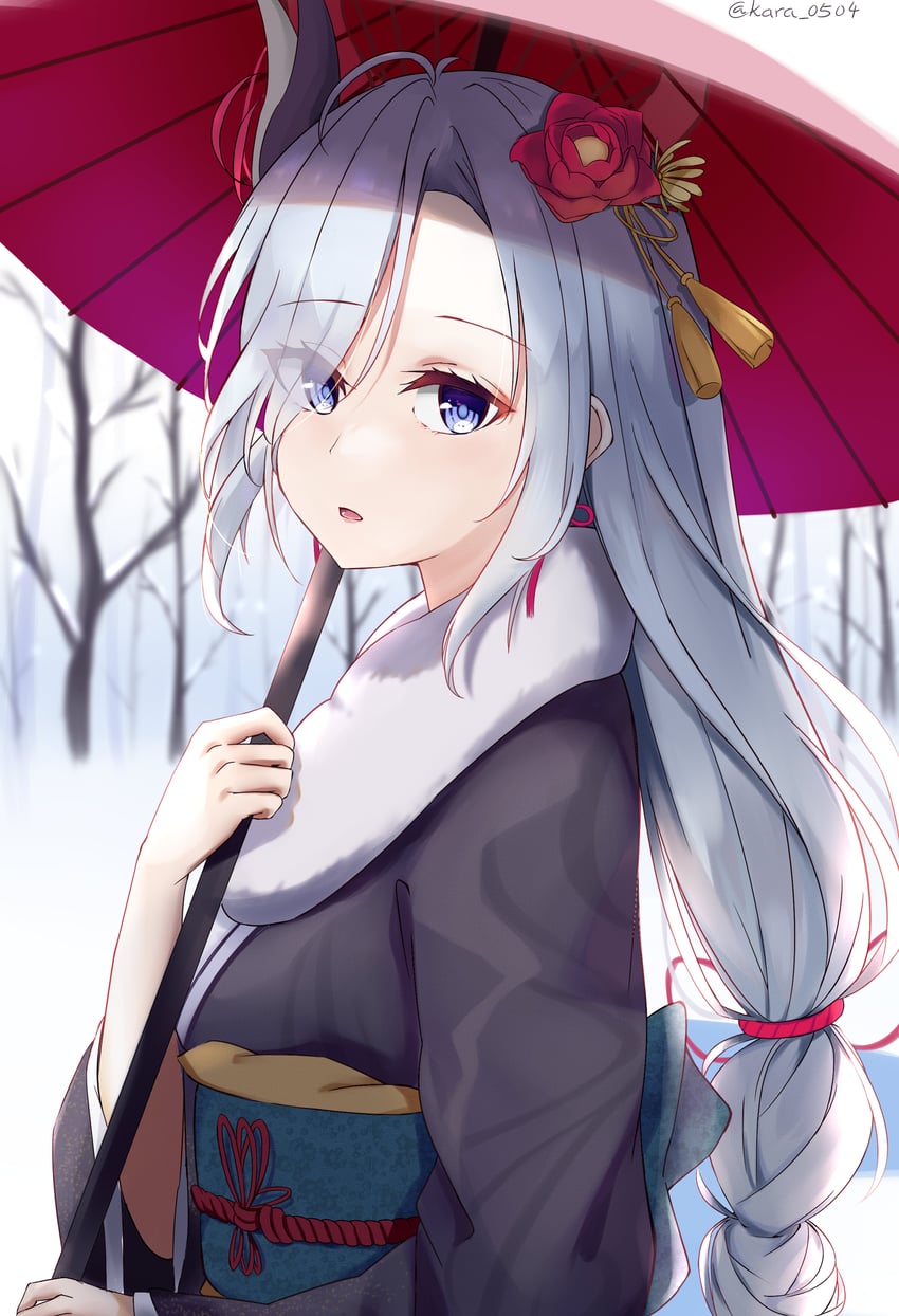 shenhe (genshin impact) drawn by kara_(color1087)
