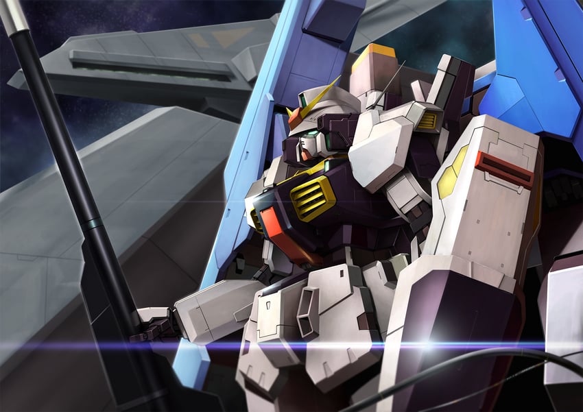 gundam mk ii, argama, super gundam, and g-defenser (gundam and 1 more) drawn by nagi-kaze