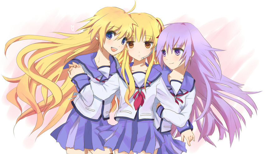 yusa, sekine shiori, and irie miyuki (angel beats!) drawn by hie_(bob_bob)