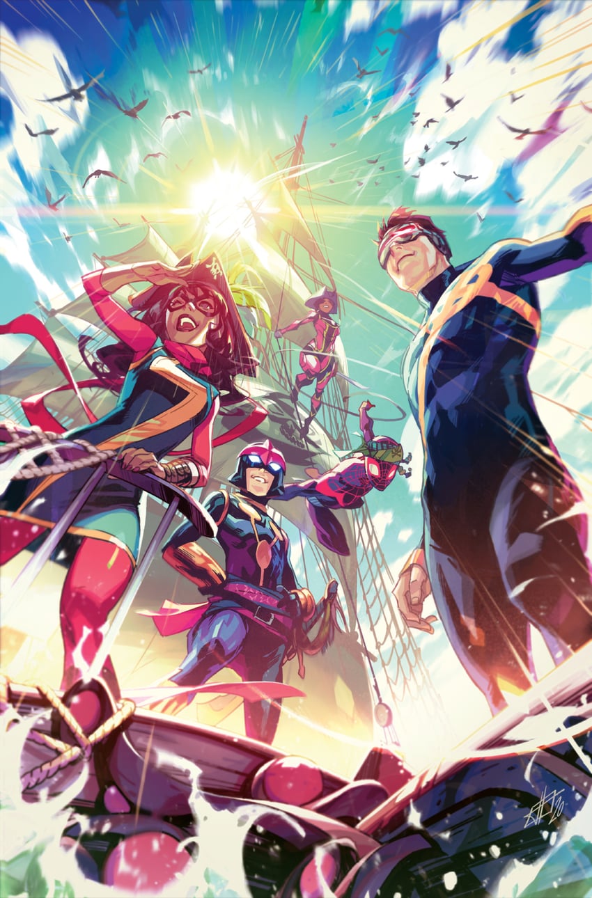 spider-man, cyclops, ms. marvel, kamala khan, nova, and 2 more (marvel) drawn by toni_infante