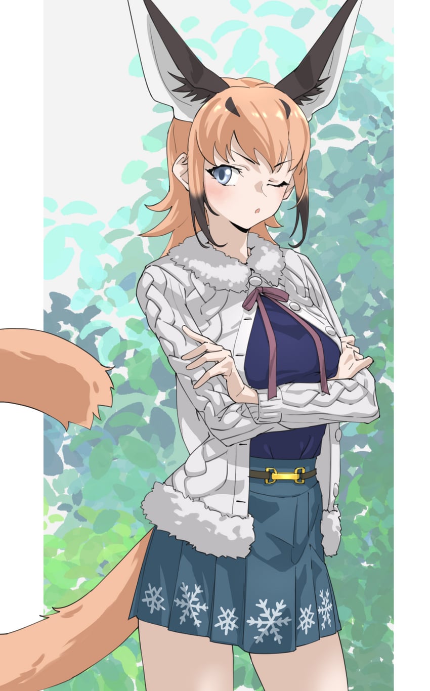caracal (kemono friends and 1 more) drawn by tanabe_(fueisei)