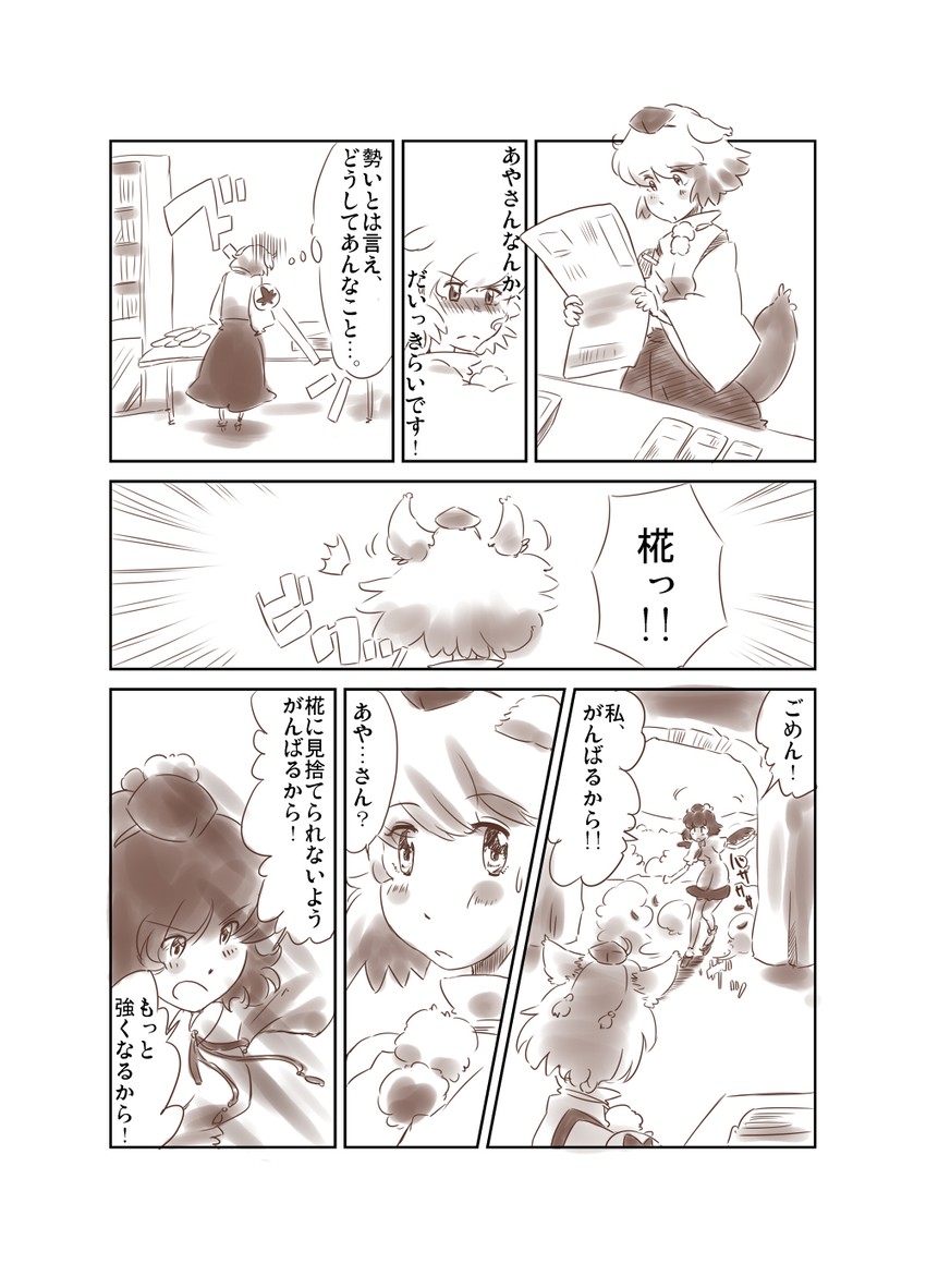 shameimaru aya and inubashiri momiji (touhou) drawn by non_(z-art)