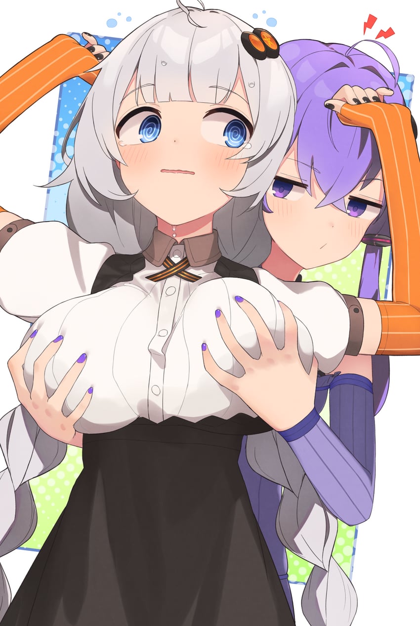 yuzuki yukari and kizuna akari (vocaloid and 1 more) drawn by pajhmh