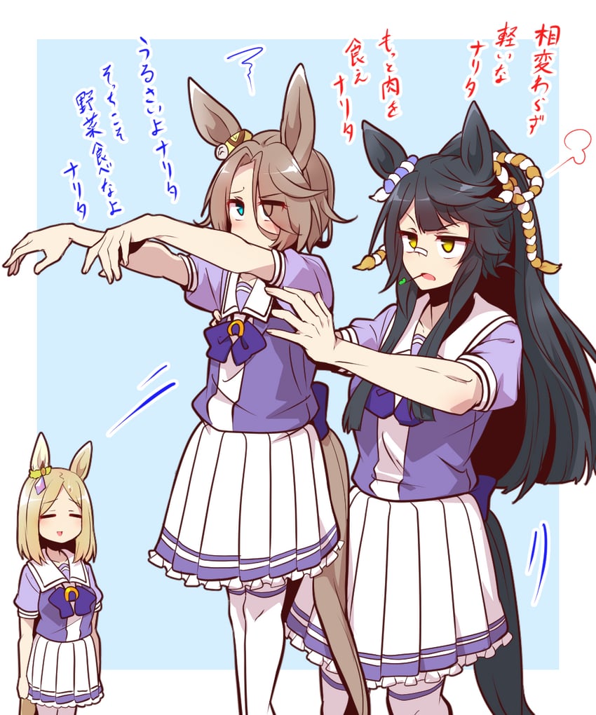 narita brian, narita taishin, and narita top road (umamusume) drawn by yonedatomo_mizu