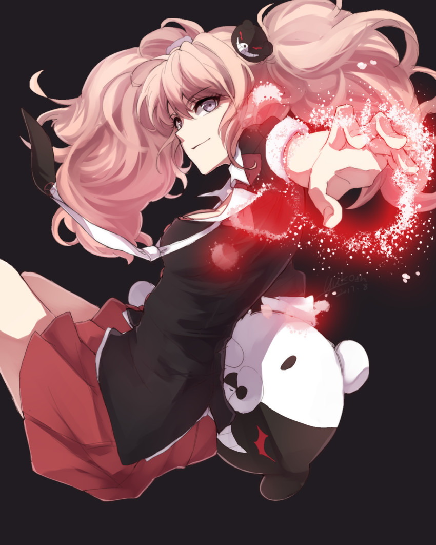 enoshima junko and monokuma (danganronpa and 1 more) drawn by yuko-san_(73698520)