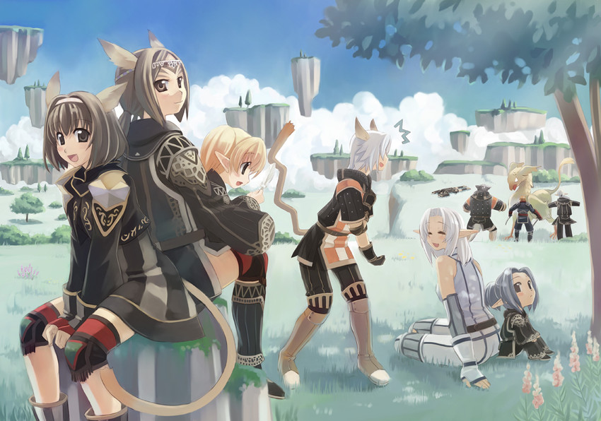 adventurer and ninja (final fantasy and 1 more) drawn by naruse_chisato