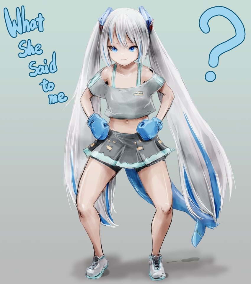 hatsune miku and gawr gura (hololive and 3 more) drawn by nymph_rhythm