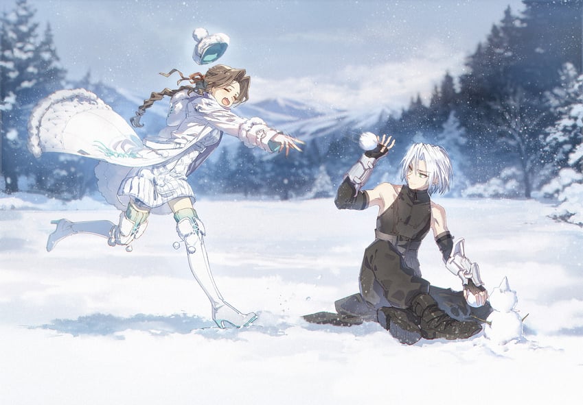 aerith gainsborough and sephiroth (final fantasy and 2 more) drawn by kieta
