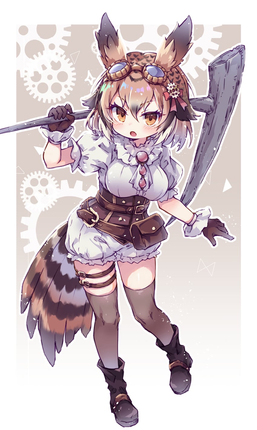 eurasian eagle owl (kemono friends and 1 more) drawn by kolshica