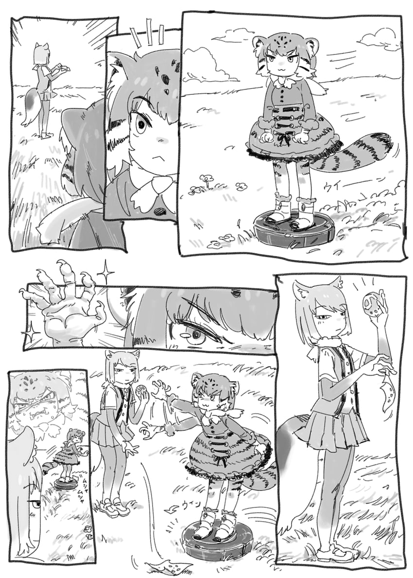 tibetan fox and pallas's cat (kemono friends) drawn by pero_(sabuaka_bacon)