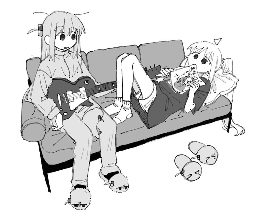 gotoh hitori and ijichi nijika (bocchi the rock!) drawn by d3g_takahashi