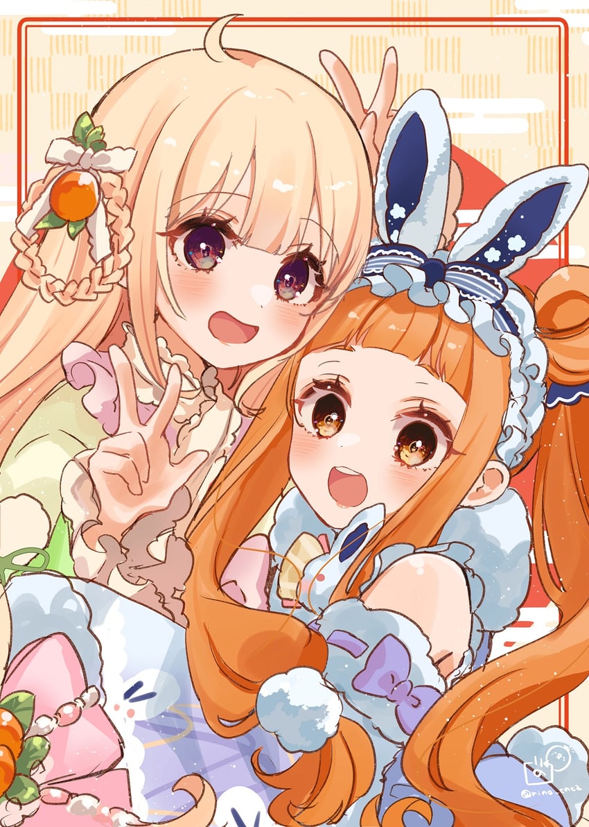 futaba anzu and ichihara nina (idolmaster and 2 more) drawn by rino_cnc