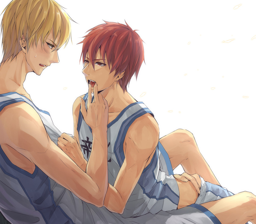 kise ryouta and akashi seijuurou (kuroko no basuke) drawn by tenguu_rio