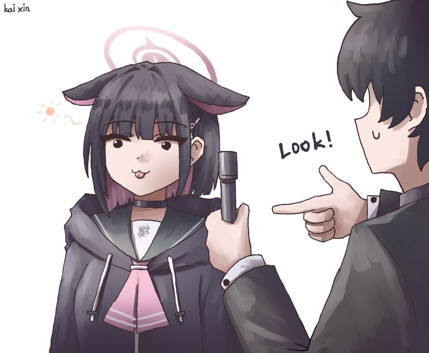 sensei and kazusa (blue archive and 2 more) drawn by kai_xin