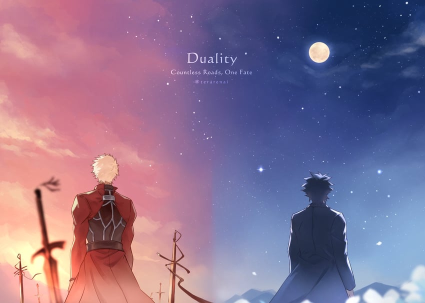 archer and emiya kiritsugu (fate and 3 more) drawn by terarenai