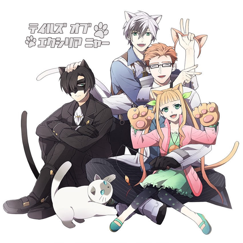 ludger will kresnik, elle mel martha, julius will kresnik, rollo, and victor (tales of and 2 more) drawn by lydi_(dd)