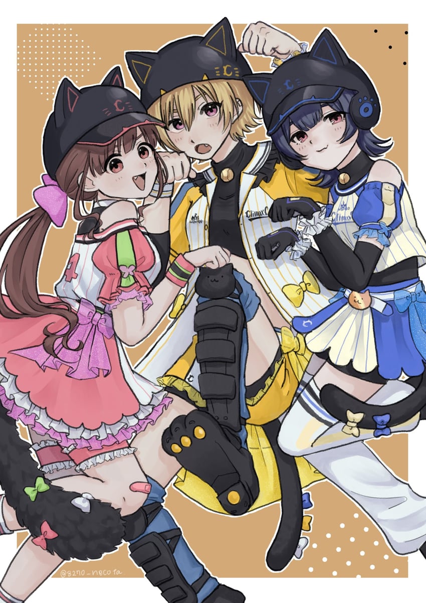 morino rinze, sonoda chiyoko, and saijo juri (idolmaster and 1 more) drawn by necota_(8270_necota)