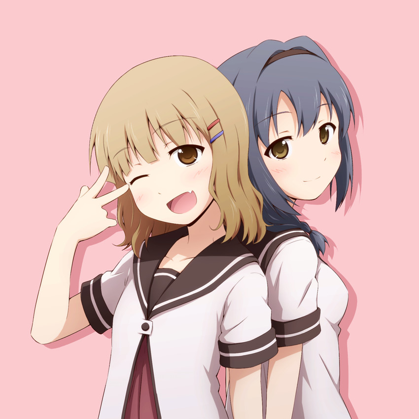oomuro sakurako and furutani himawari (yuruyuri) drawn by mashita_(candy_apricot)