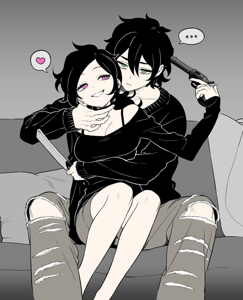 ashley graves and andrew graves (the coffin of andy and leyley) drawn by mameojitan
