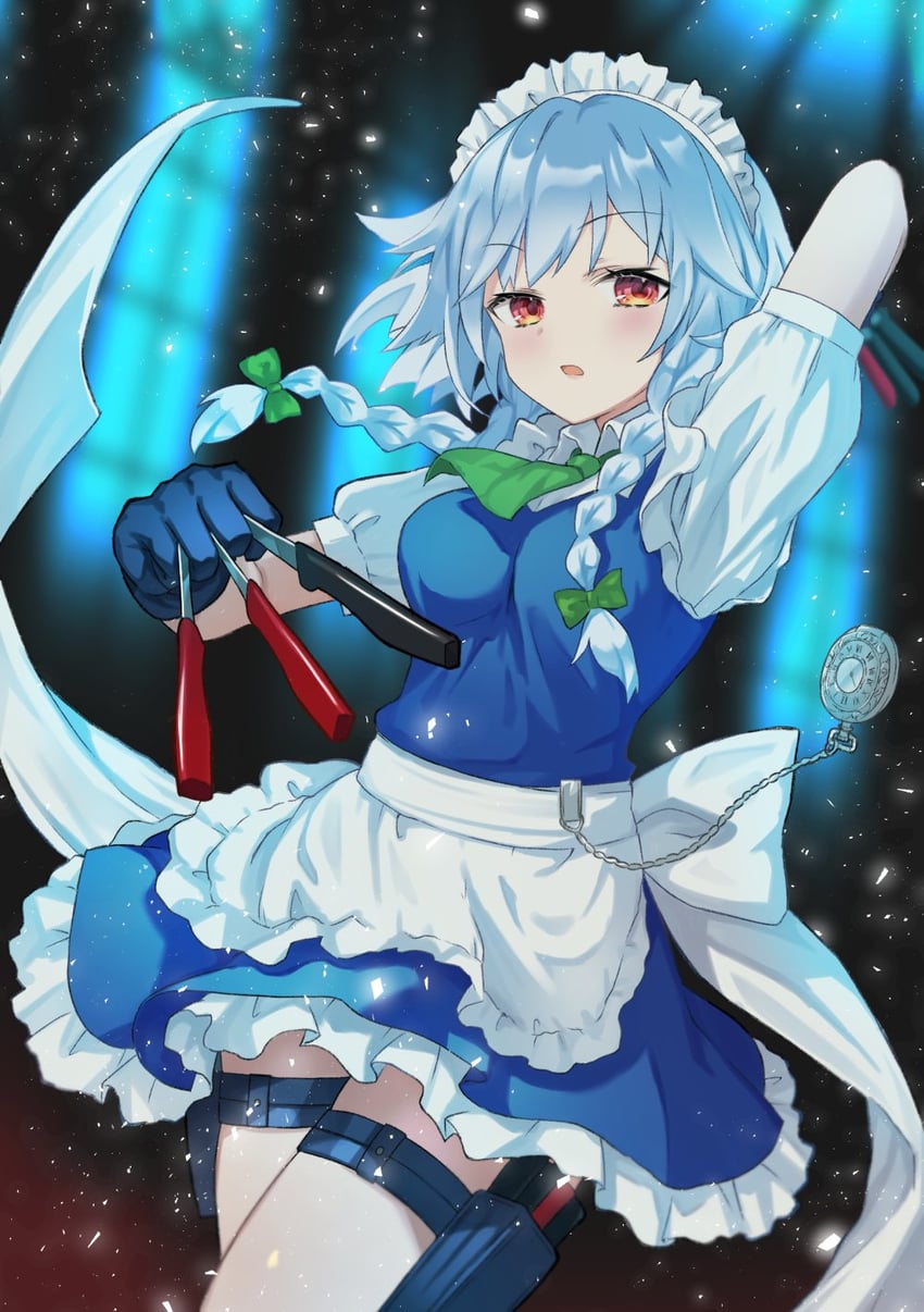 izayoi sakuya (touhou) drawn by ahase_hino