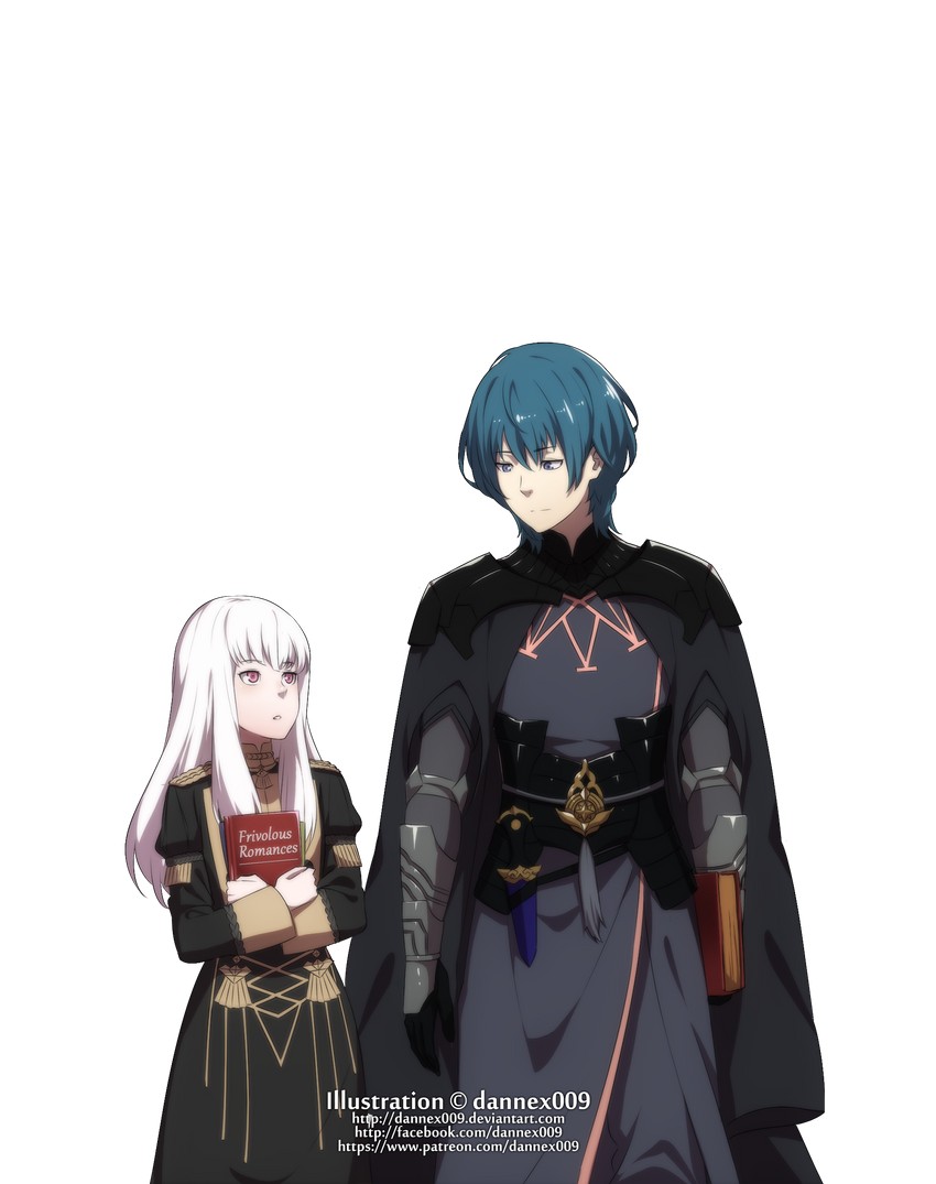 male byleth and lysithea von ordelia (fire emblem and 1 more) drawn by dannex009