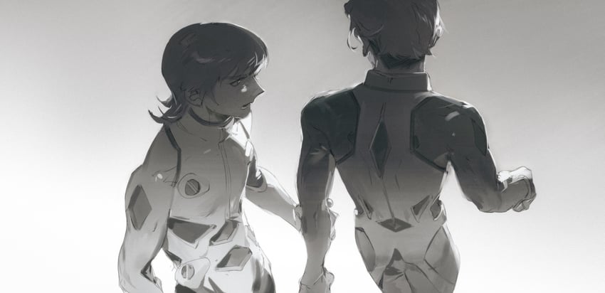 challia bull and xavier olivette (gundam and 1 more) drawn by gurashie_k