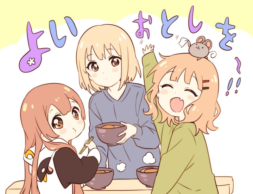 oomuro sakurako, oomuro hanako, and oomuro nadeshiko (yuruyuri and 1 more) drawn by namori
