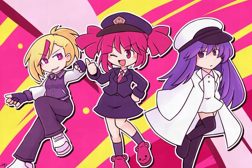 buro, marija, and rin (muse dash and 1 more) drawn by 216