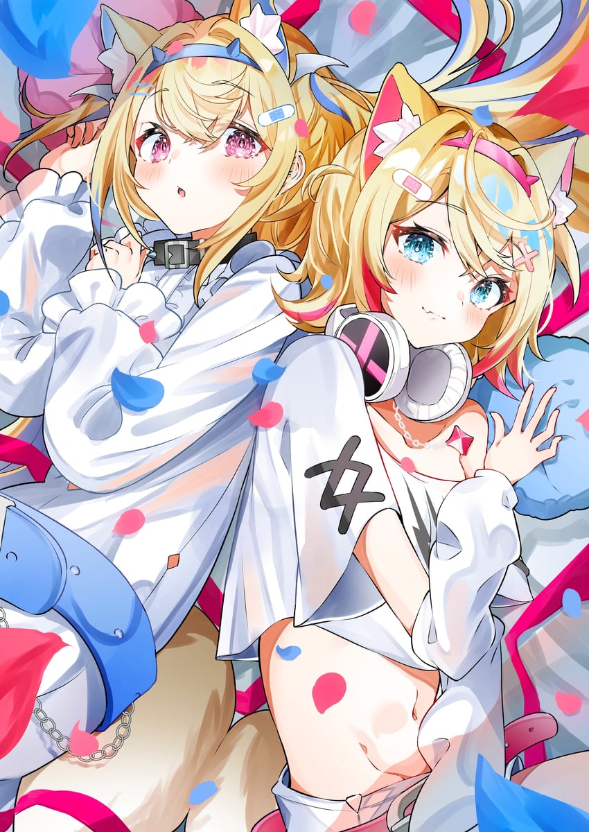 fuwawa abyssgard and mococo abyssgard (hololive and 1 more) drawn by furuki_ayaginutaira