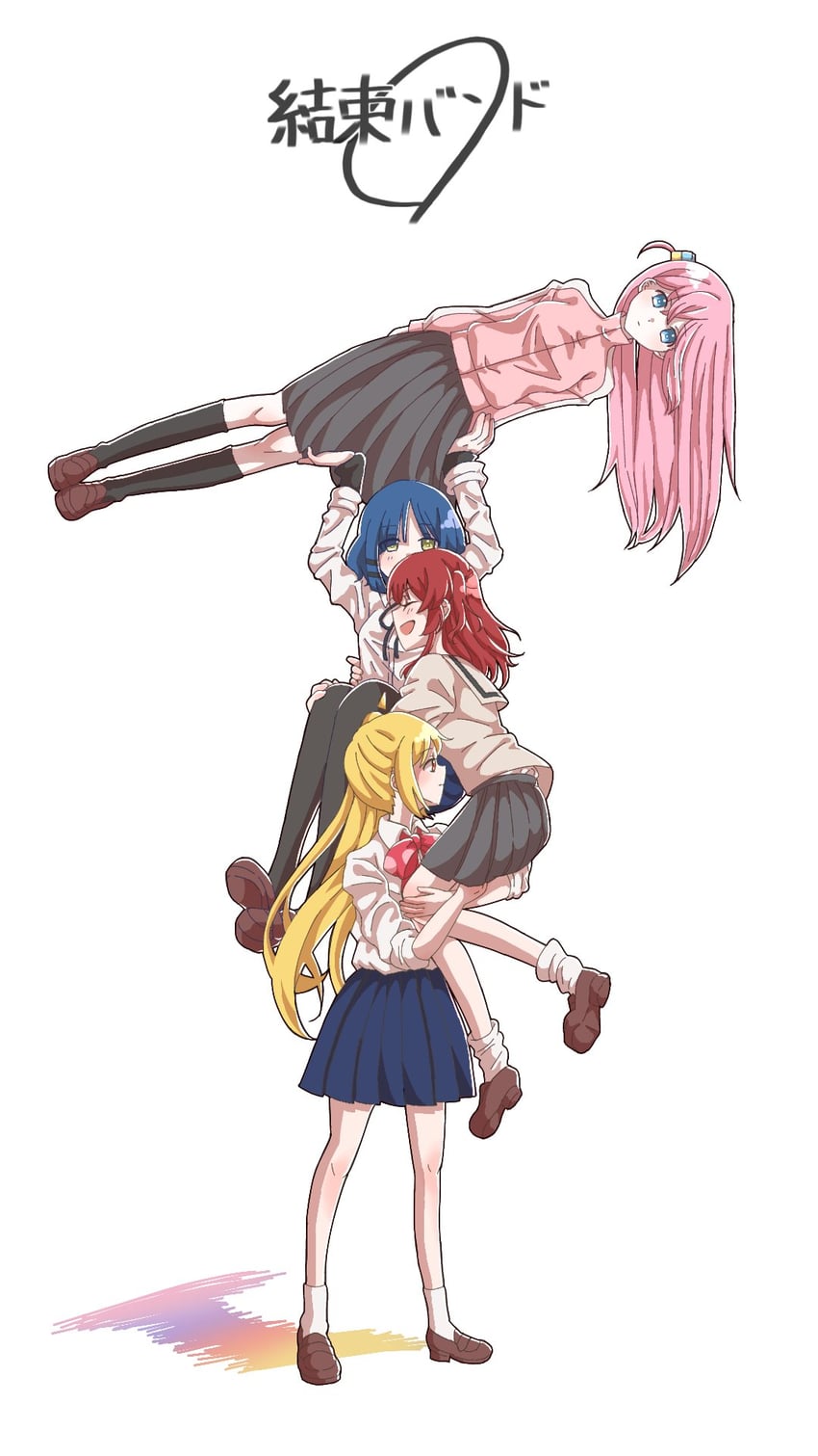 gotoh hitori, kita ikuyo, ijichi nijika, and yamada ryo (bocchi the rock!) drawn by aikatsu0702