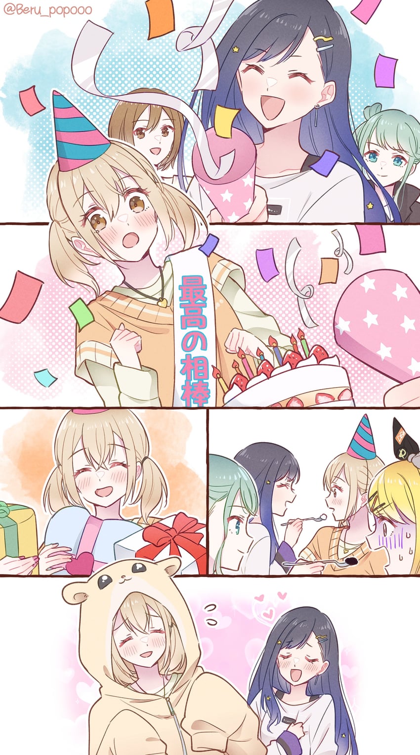 hatsune miku, kagamine rin, meiko, shiraishi an, azusawa kohane, and 3 more (vocaloid and 1 more) drawn by beru_popooo