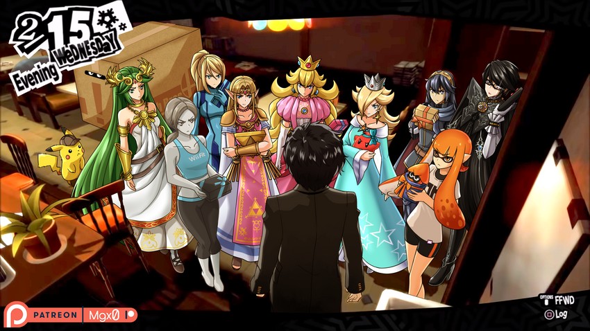 inkling player character, pikachu, princess zelda, inkling girl, princess peach, and 9 more (pokemon and 19 more) drawn by mgx0