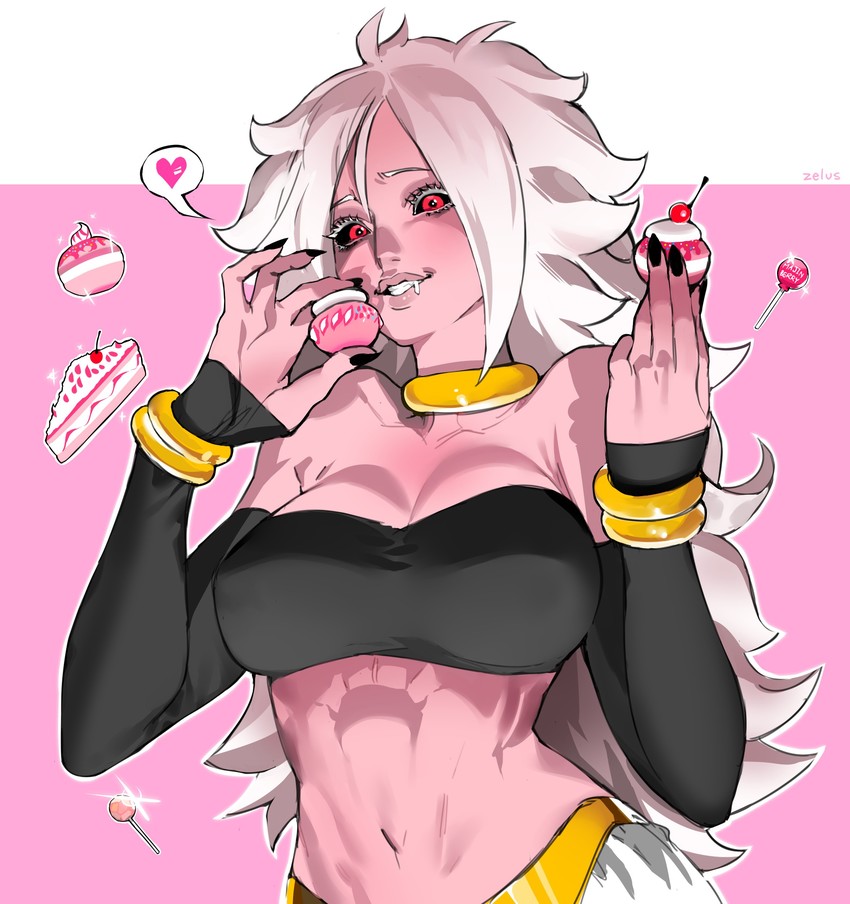 android 21 and majin android 21 (dragon ball and 1 more) drawn by zelus