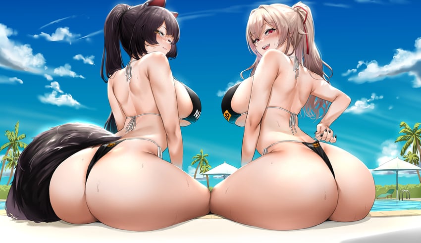 inui toko and furen e lustario (nijisanji and 1 more) drawn by sanuki_(kyoudashya)