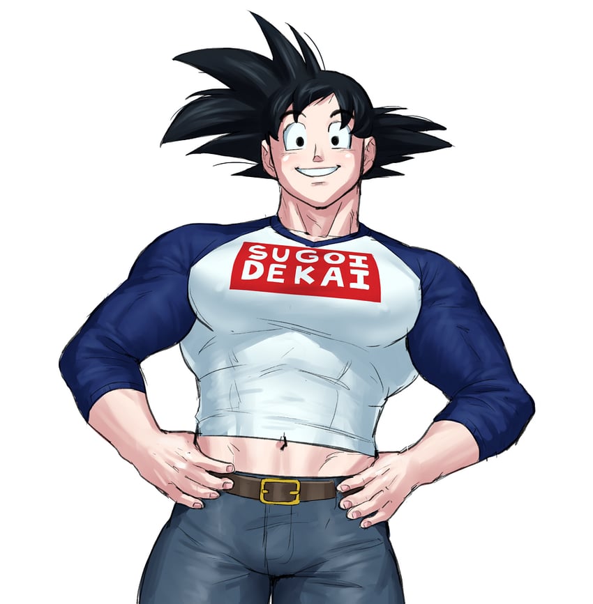 son goku and uzaki hana (dragon ball and 2 more) drawn by carless_(ppanic)