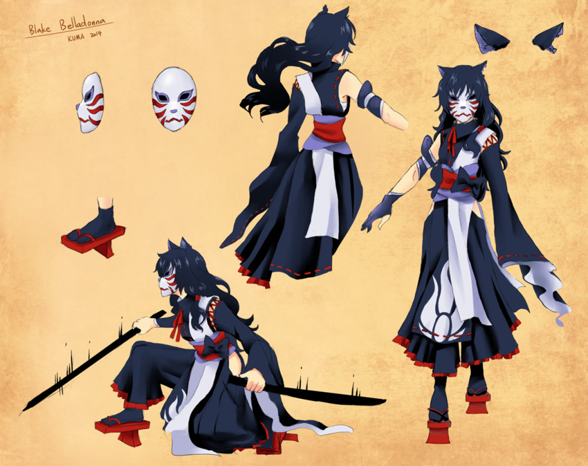 blake belladonna (rwby) drawn by kuma_(bloodycolor)