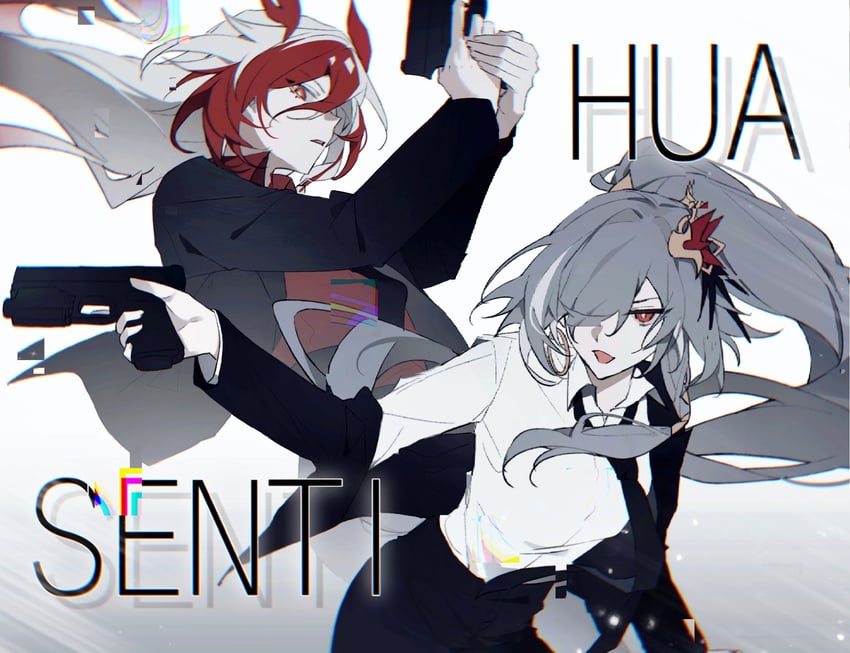 fu hua and herrscher of sentience (honkai and 1 more) drawn by haruka_(rsyaooooo)