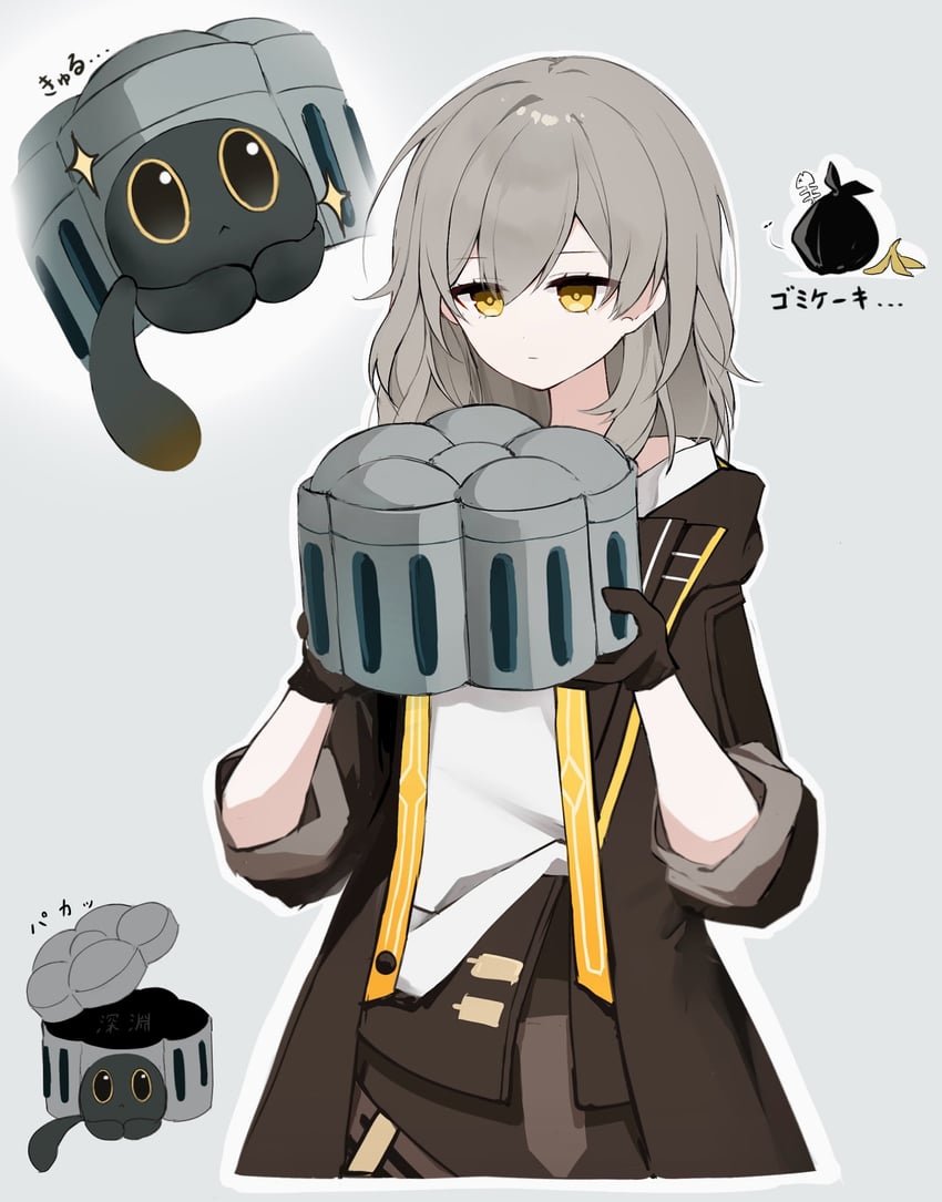 trailblazer and stelle (honkai and 1 more) drawn by nirako_mona