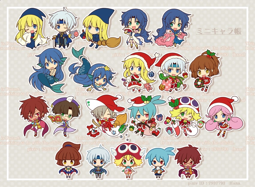 arle nadja, witch, schezo wegey, amitie, sig, and 8 more (puyopuyo and 1 more) drawn by hana_(mew)