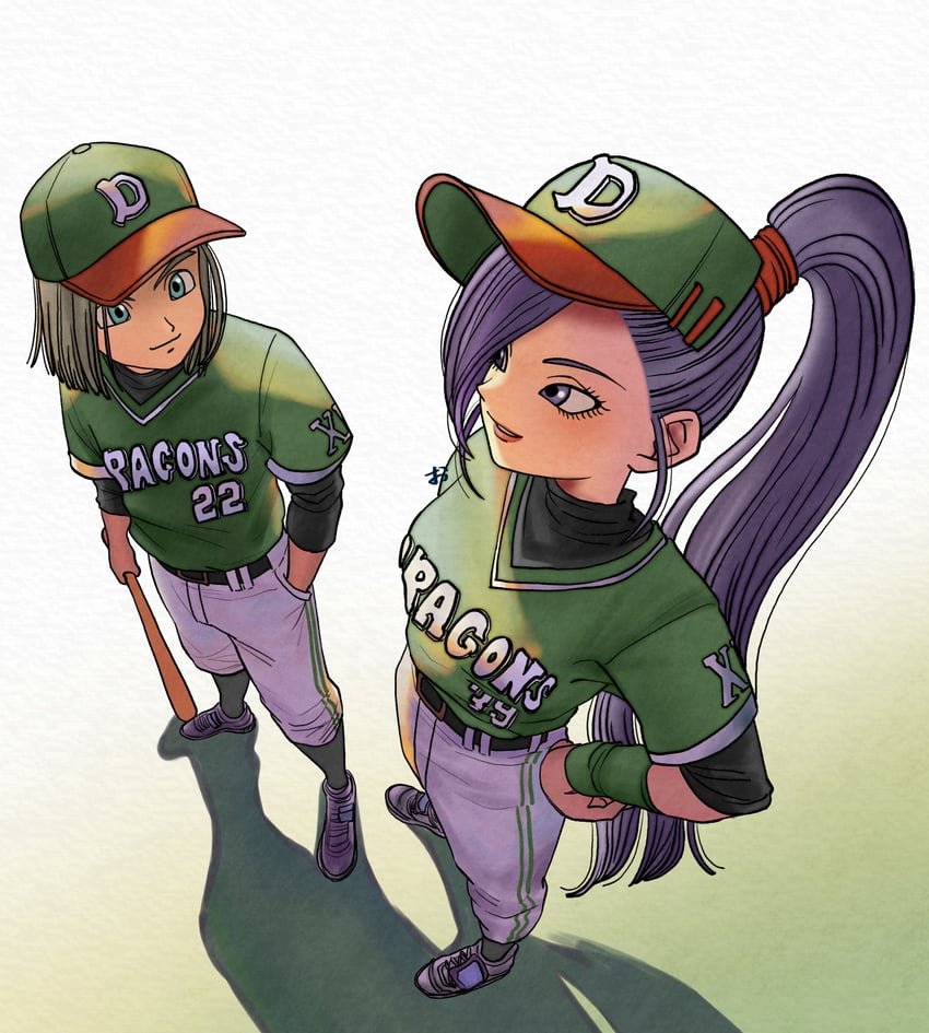 hero and martina (dragon quest and 1 more) drawn by okita_(sukult_4)