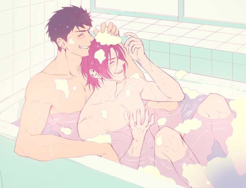 matsuoka rin and yamazaki sousuke (free!) drawn by okii_(oh_ki_ik)