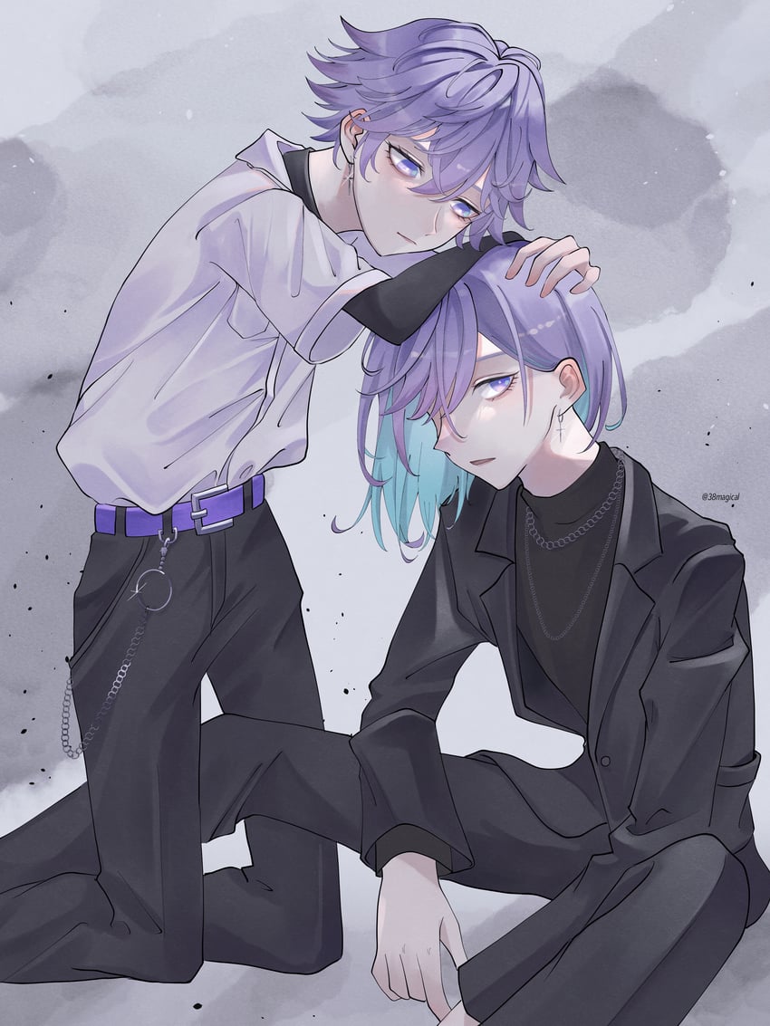 yatonokami kanata and yatonokami nayuta (paradox live) drawn by miya_(38magical)